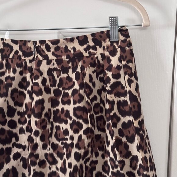 Banana Republic Brown Cheetah Print Skirt Size 0 - Picture 9 of 12